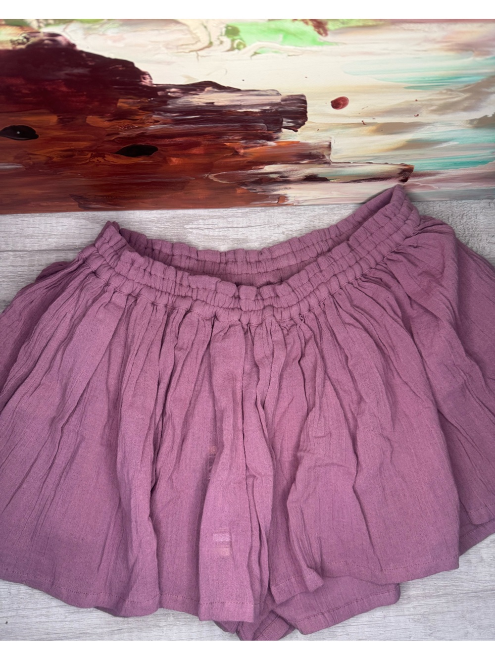 NWT Suzie Kondi Dusty Rose Gauze Paperbag Shorts XS